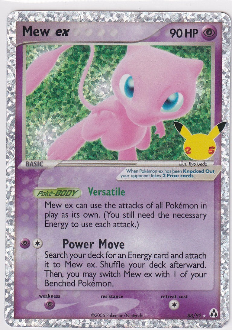 Mew ex 88/92 Celebrations: Classic Collection Holo Pokemon NM Condition Rare
