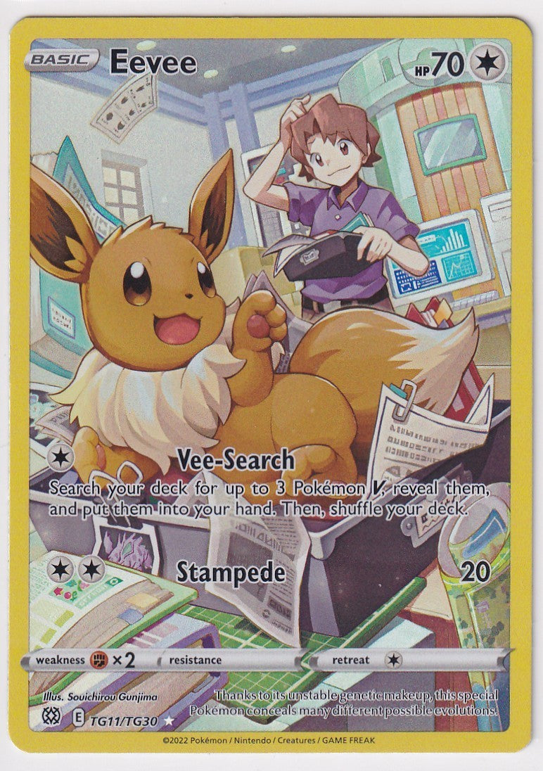 Eevee Full Art Holo Ultra Rare TG11/TG30 Brilliant Stars Eng