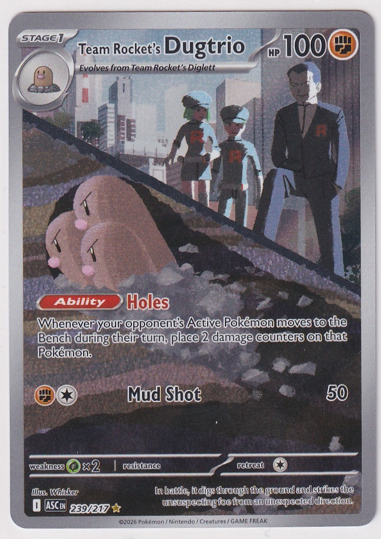 Team Rocket's Dugtrio 239/217 - Ascended Heroes Holo