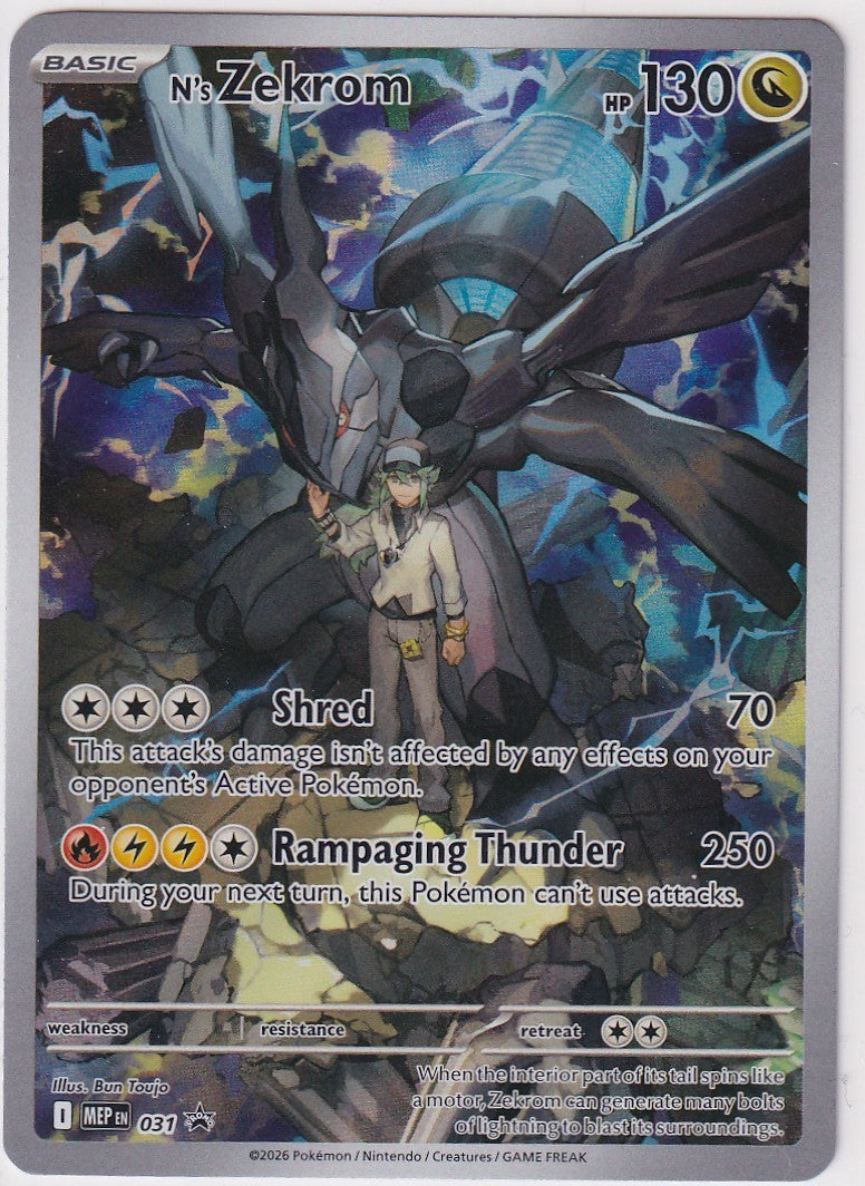 N's Zekrom 031 Holo Promo ME: Mega Evolution Promo Pokemon Near Mint