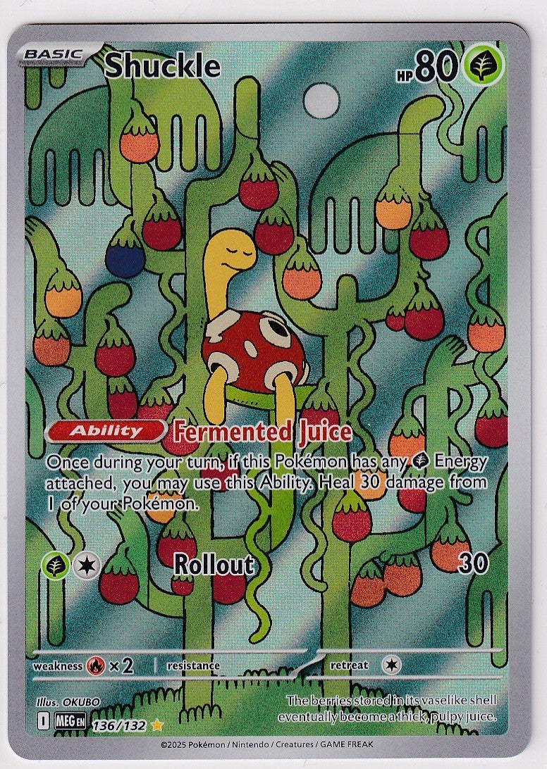 Shuckle 136/132 Illustration Rare ME01: Mega Evolution Pokemon TCG NM